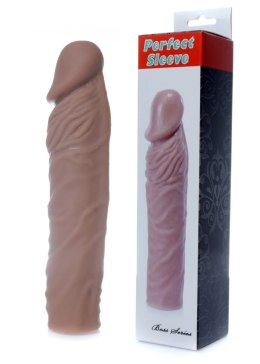 PRZEDŁUŻKA NA PENISA DUŻA GRUBA NAKŁADKA POSZERZA STYMULATOR-PERFECT SLEEVE MULATTO - EXTENDS 7 CM