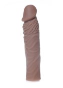 PRZEDŁUŻKA NA PENISA DUŻA GRUBA NAKŁADKA POSZERZA STYMULATOR-PERFECT SLEEVE MULATTO - EXTENDS 7 CM