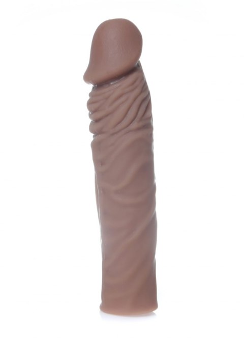 PRZEDŁUŻKA NA PENISA DUŻA GRUBA NAKŁADKA POSZERZA STYMULATOR-PERFECT SLEEVE MULATTO - EXTENDS 7 CM PRZEDŁUŻKA NA PENISA DUŻA GRUBA NAKŁADKA POSZERZA STYMULATOR-PERFECT SLEEVE MULATTO - EXTENDS 7 CM