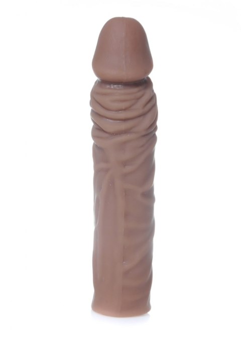 PRZEDŁUŻKA NA PENISA DUŻA GRUBA NAKŁADKA POSZERZA STYMULATOR-PERFECT SLEEVE MULATTO - EXTENDS 7 CM PRZEDŁUŻKA NA PENISA DUŻA GRUBA NAKŁADKA POSZERZA STYMULATOR-PERFECT SLEEVE MULATTO - EXTENDS 7 CM
