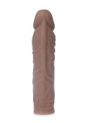 PRZEDŁUŻKA NA PENISA DUŻA GRUBA NAKŁADKA POSZERZA STYMULATOR-PERFECT SLEEVE MULATTO - EXTENDS 7 CM
