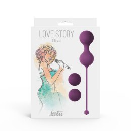 KULKI GEJSZY TRENING MIĘŚNI KEGLA KORALIKI JAJKA VAGINAL BALLS SET LOVE STORY DIVA LAVENDER SUNSET