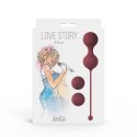 KULKI GEJSZY TRENING MIĘŚNI KEGLA KORALIKI JAJKA VAGINAL BALLS SET LOVE STORY DIVA WINE RED