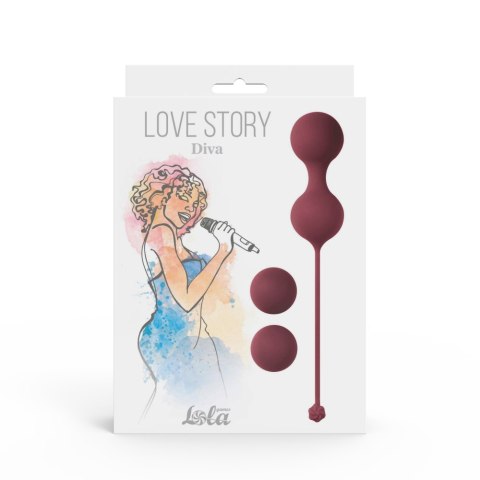 KULKI GEJSZY TRENING MIĘŚNI KEGLA KORALIKI JAJKA VAGINAL BALLS SET LOVE STORY DIVA WINE RED KULKI GEJSZY TRENING MIĘŚNI KEGLA KORALIKI JAJKA VAGINAL BALLS SET LOVE STORY DIVA WINE RED