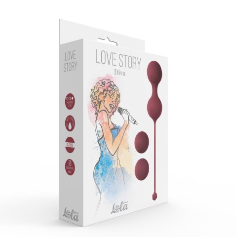 KULKI GEJSZY TRENING MIĘŚNI KEGLA KORALIKI JAJKA VAGINAL BALLS SET LOVE STORY DIVA WINE RED KULKI GEJSZY TRENING MIĘŚNI KEGLA KORALIKI JAJKA VAGINAL BALLS SET LOVE STORY DIVA WINE RED