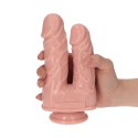 SOLIDNE DILDO PODWÓJNA PENETRACJA WAGINALNO ANALNY CAINO E ABELE FLESH