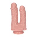 SOLIDNE DILDO PODWÓJNA PENETRACJA WAGINALNO ANALNY CAINO E ABELE FLESH