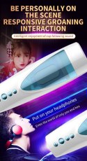 MASTURBATOR SZTUCZNA DUPA I CIPKA POCHWA WIBRACJE MASTURBATOR-VIBRATING, ROTATING AND FLASHING USB 10+10 FUNCTION / TALK MODE