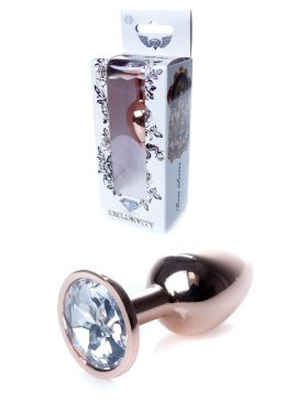 PLUG-JEWELLERY RED GOLD PLUG- CLEAR