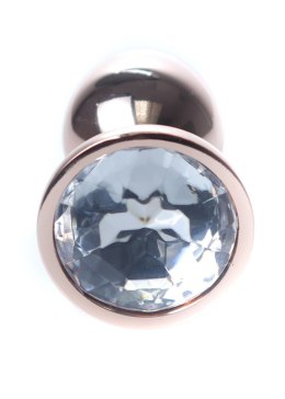 PLUG-JEWELLERY RED GOLD PLUG- CLEAR