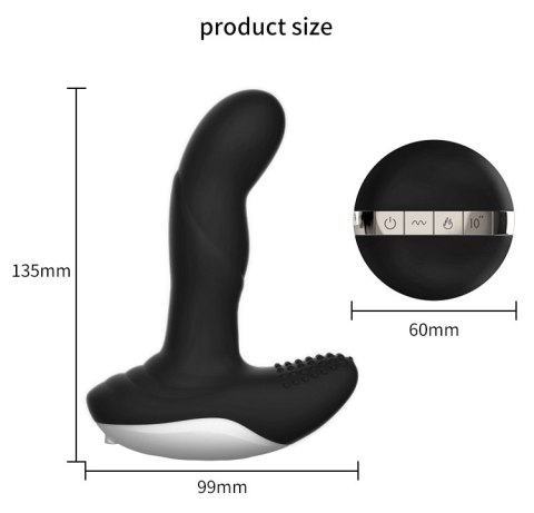 WIBRATOR-SILICONE MASSAGER USB 7 FUNCTION + PULSATOR / HEATING BLACK WIBRATOR-SILICONE MASSAGER USB 7 FUNCTION + PULSATOR / HEATING BLACK