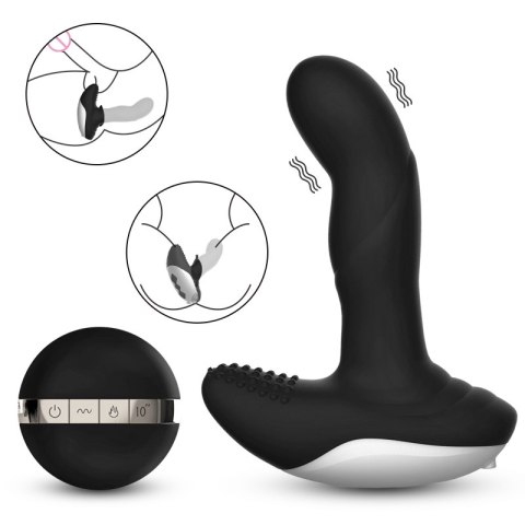 WIBRATOR-SILICONE MASSAGER USB 7 FUNCTION + PULSATOR / HEATING BLACK WIBRATOR-SILICONE MASSAGER USB 7 FUNCTION + PULSATOR / HEATING BLACK