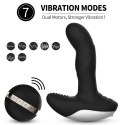 WIBRATOR-SILICONE MASSAGER USB 7 FUNCTION + PULSATOR / HEATING BLACK