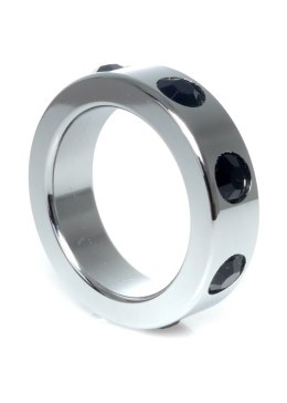 PIERŚCIEŃ-METAL COCK RING WITH BLACK DIAMONDS MEDIUM