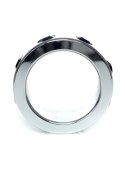 PIERŚCIEŃ-METAL COCK RING WITH BLACK DIAMONDS MEDIUM