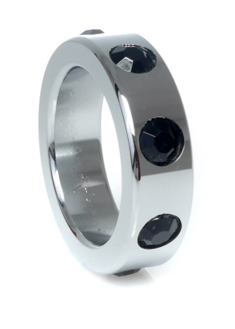 PIERŚCIEŃ-METAL COCK RING WITH BLACK DIAMONDS MEDIUM PIERŚCIEŃ-METAL COCK RING WITH BLACK DIAMONDS MEDIUM