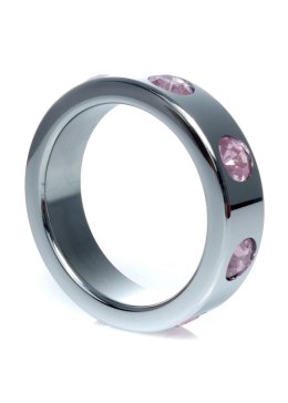 PIERŚCIEŃ-METAL COCK RING WITH ROSE DIAMONDS LARGE