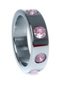 PIERŚCIEŃ-METAL COCK RING WITH ROSE DIAMONDS LARGE