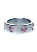 PIERŚCIEŃ-METAL COCK RING WITH ROSE DIAMONDS LARGE