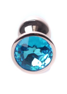 PLUG-JEWELLERY RED GOLD PLUG- LIGHT BLUE