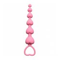 PLUG KORALIKI KULKI ANALNE KOREK ANALNY STYMULUJE Anal Beads Heart's Beads Pink