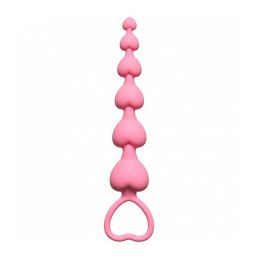 PLUG KORALIKI KULKI ANALNE KOREK ANALNY STYMULUJE Anal Beads Heart's Beads Pink