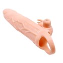 PRZEDŁUŻKA NA PENISA DUŻA GRUBA NAKŁADKA POSZERZA PRETTY LOVE - BRAVE MAN 10 VIBRATON