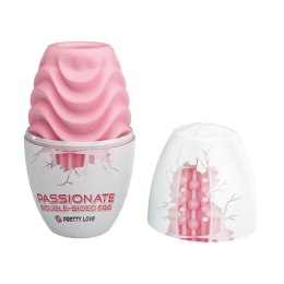 SEX MASTURBATOR SZTUCZNA REALISTYCZNA POCHWA ANAL MASTURBATOR PRETTY LOVE - PASSIONATE DOUBLE-SIDED EGG PINK