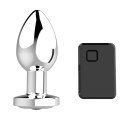 STYMULATOR-RECHARGEABLE BUTT PLUG VIBRATOR USB 10 FUNCTIONS - SILVER