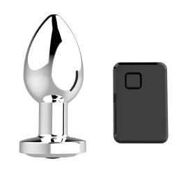 STYMULATOR-RECHARGEABLE BUTT PLUG VIBRATOR USB 10 FUNCTIONS - SILVER