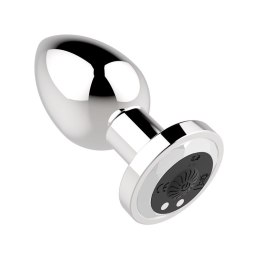 STYMULATOR-RECHARGEABLE BUTT PLUG VIBRATOR USB 10 FUNCTIONS - SILVER