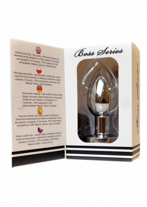 STYMULATOR-RECHARGEABLE BUTT PLUG VIBRATOR USB 10 FUNCTIONS - SILVER STYMULATOR-RECHARGEABLE BUTT PLUG VIBRATOR USB 10 FUNCTIONS - SILVER