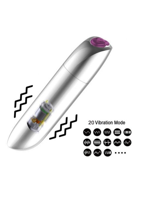 STYMULATOR-RECHARGEABLE POWERFUL BULLET VIBRATOR USB 20 FUNCTIONS - GOLD STYMULATOR-RECHARGEABLE POWERFUL BULLET VIBRATOR USB 20 FUNCTIONS - GOLD
