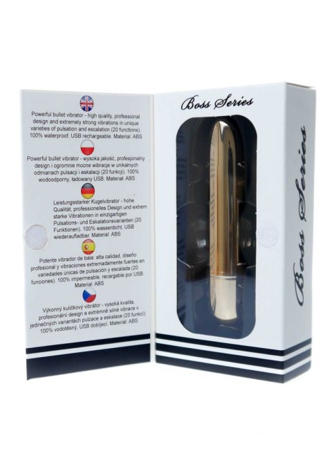 STYMULATOR-RECHARGEABLE POWERFUL BULLET VIBRATOR USB 20 FUNCTIONS - GOLD STYMULATOR-RECHARGEABLE POWERFUL BULLET VIBRATOR USB 20 FUNCTIONS - GOLD