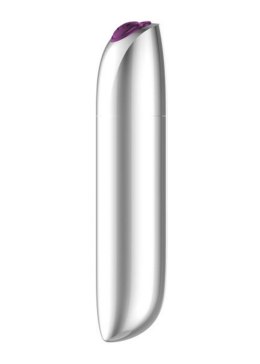 STYMULATOR-RECHARGEABLE POWERFUL BULLET VIBRATOR USB 20 FUNCTIONS - SILVER