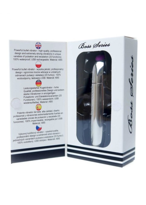 STYMULATOR-RECHARGEABLE POWERFUL BULLET VIBRATOR USB 20 FUNCTIONS - SILVER STYMULATOR-RECHARGEABLE POWERFUL BULLET VIBRATOR USB 20 FUNCTIONS - SILVER