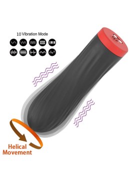 STYMULATOR-RECHARGEABLE SILICONE TOUCH VIBRATOR USB 10 FUNCTIONS - BLACK