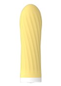 STYMULATOR-RECHARGEABLE SILICONE TOUCH VIBRATOR USB 10 FUNCTIONS - YELLOW