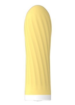 STYMULATOR-RECHARGEABLE SILICONE TOUCH VIBRATOR USB 10 FUNCTIONS - YELLOW
