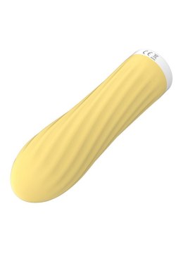 STYMULATOR-RECHARGEABLE SILICONE TOUCH VIBRATOR USB 10 FUNCTIONS - YELLOW