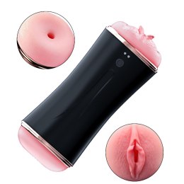 MASTURBATOR-VIBRATING MASTURBATION CUP USB 10 FUNCTION + INTERACTIVE FUNCTION / DOUBLE ENDS