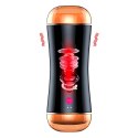 MASTURBATOR-VIBRATING MASTURBATION CUP USB 10 FUNCTION + INTERACTIVE FUNCTION / DOUBLE ENDS