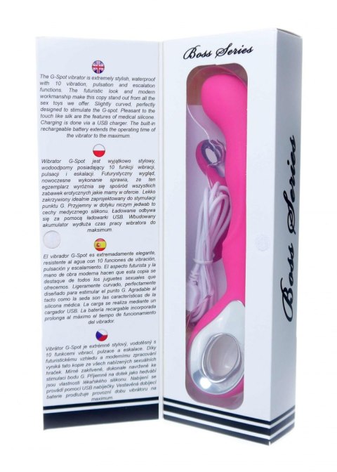 Vibrator G-spot 10 functions USB Pink Vibrator G-spot 10 functions USB Pink