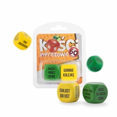 ZABAWKA - KOŚCI IMPREZOWE - NA 60 URODZINY - RÓŻNE KOLORY ZABAWKA - KOŚCI IMPREZOWE - NA 60 URODZINY - RÓŻNE KOLORY