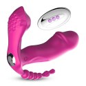 STYMULATOR-SILICONE PANTY VIBRATOR USB, 7 VIBRATIONS, HEATING, 7 FREQUENCY OF SUCKING