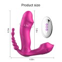 STYMULATOR-SILICONE PANTY VIBRATOR USB, 7 VIBRATIONS, HEATING, 7 FREQUENCY OF SUCKING