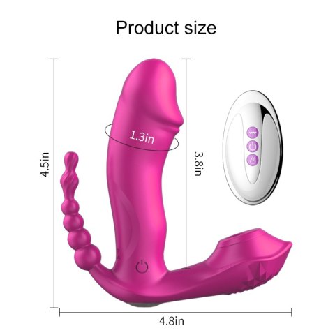 STYMULATOR-SILICONE PANTY VIBRATOR USB, 7 VIBRATIONS, HEATING, 7 FREQUENCY OF SUCKING STYMULATOR-SILICONE PANTY VIBRATOR USB, 7 VIBRATIONS, HEATING, 7 FREQUENCY OF SUCKING