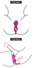 STYMULATOR-SILICONE PANTY VIBRATOR USB, 7 VIBRATIONS, HEATING, 7 FREQUENCY OF SUCKING