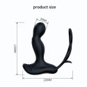 WIBRATOR-SILICONE MASSAGER 7 FUNCTION AND HEATING FUNCTION, BLACK
