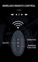 WIBRATOR-SILICONE MASSAGER 7 FUNCTION AND HEATING FUNCTION, BLACK